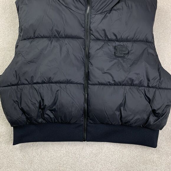 NWT Victoria's Secret Pink Crop Puffer Sleeveless Vest Black - Picture 3 of 11